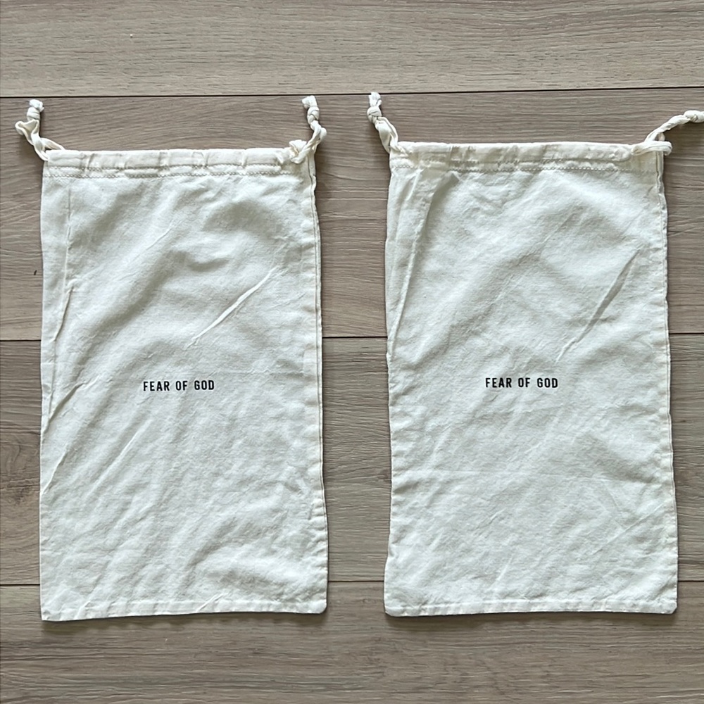 FEAR OF GOD 2 Shoe Dust Bags 15”x9”